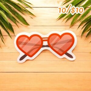 Heart Sunglasses Sticker – Approx. 2 1/4”